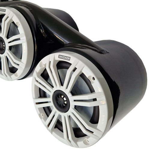 Galaxy Wakeboarding Tower Combo Set with 4 KICKER Marine Speakers - Black