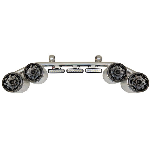Galaxy Wakeboarding Tower Combo Set with 4 KICKER Marine Speakers - Polished