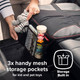 Diono Ultra Mat® Full Size Car Seat Protector For Under Car Seat, Crash Tested With Premium Ultra Thick Padding For Durable, Water Resistant Protection, Includes 3 Mesh Storage Pockets [Black]