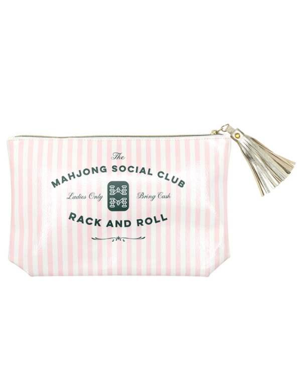 Oil Cloth Pouch-Mahjong Social Club