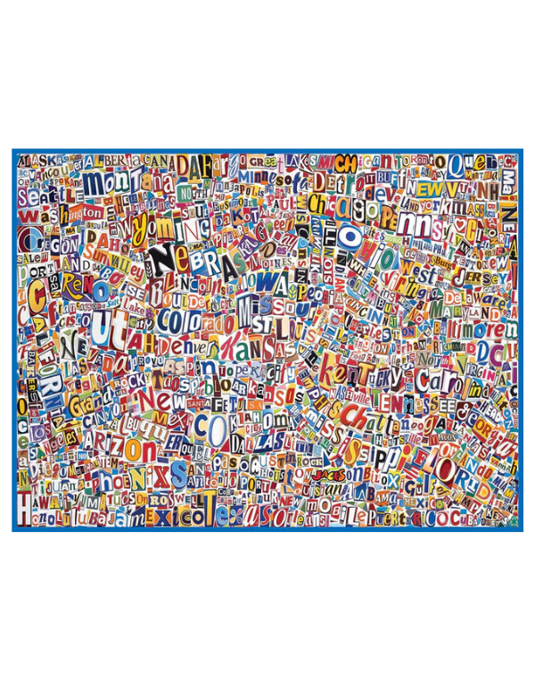 USA Word Map 500 Piece Jigsaw Puzzle