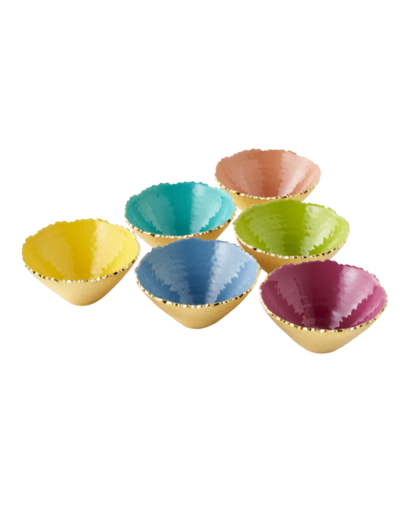 Colored Enamel and Gold Bowls