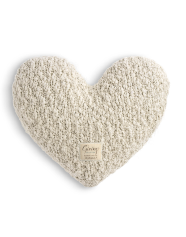 Giving Heart Weighted Pillow - Cream