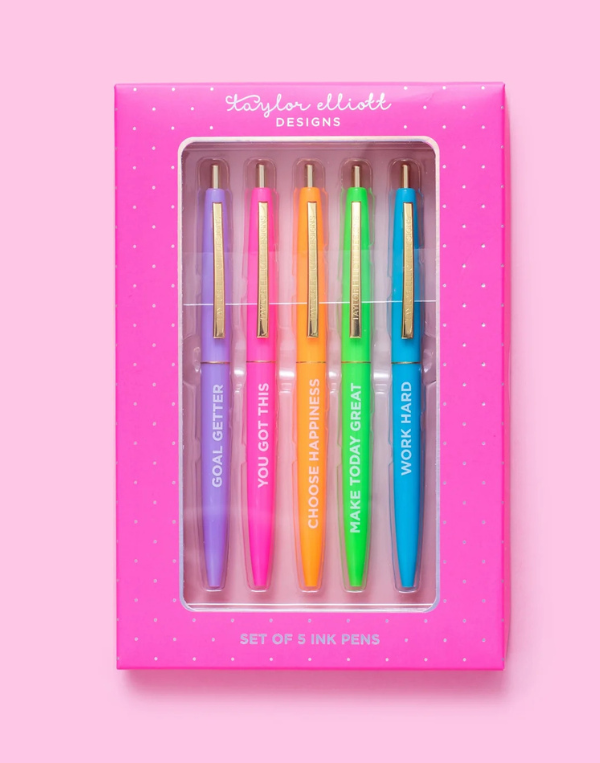 Motivational Set of 5 Pen Set