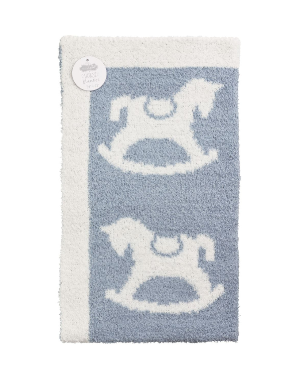 Rocking Horse Chenille Blanket