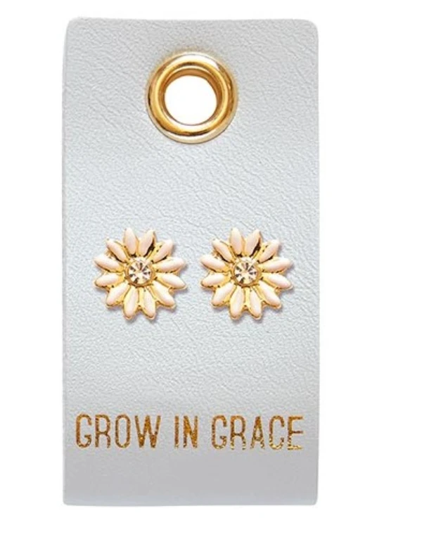 Grow in Grace Flower Stud Earrings