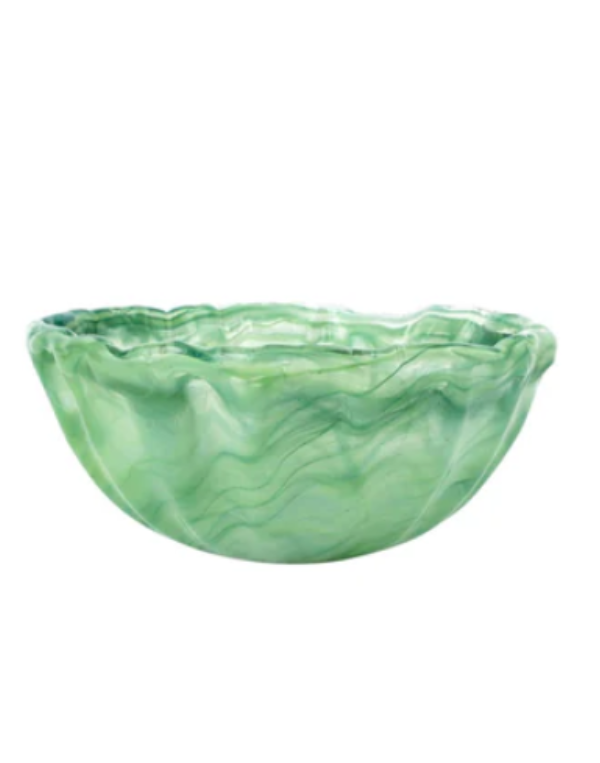 Onda Glass Small Bowl-Green