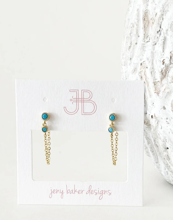 Talley Double Dot Chain Wrap Earrings