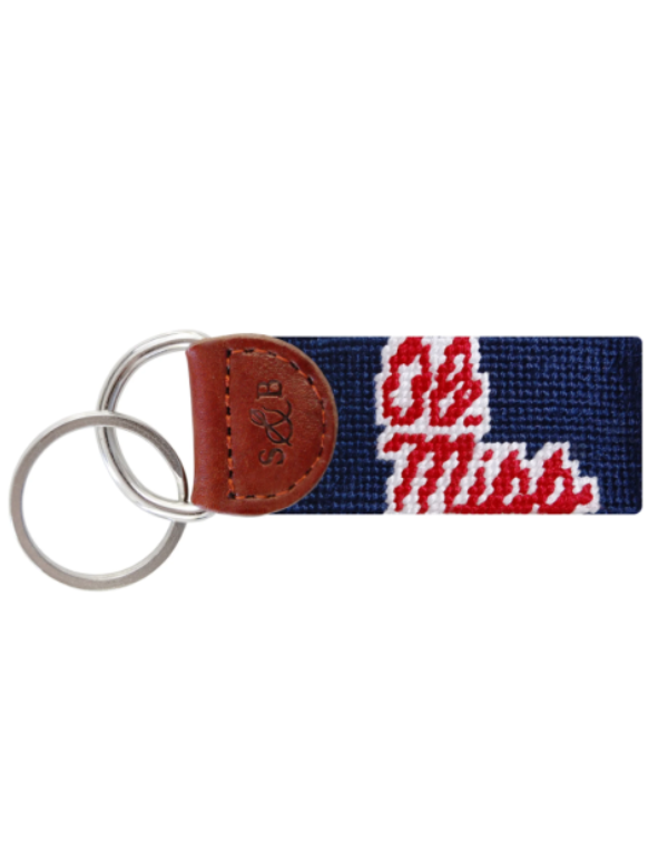 Smathers and Branson Mississippi Key Fob--Dark Navy