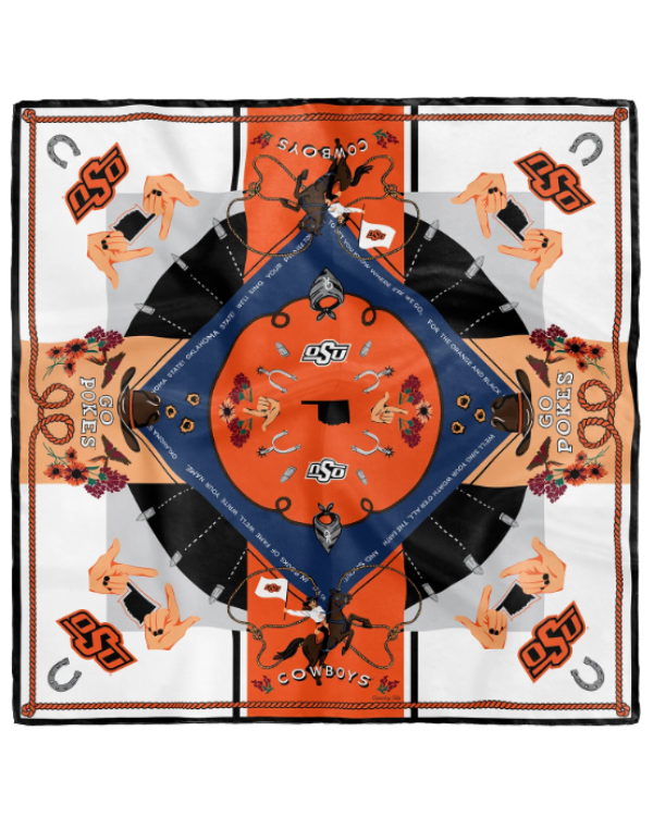 Saturday Silks OSU Cowboys Saturday Scarf