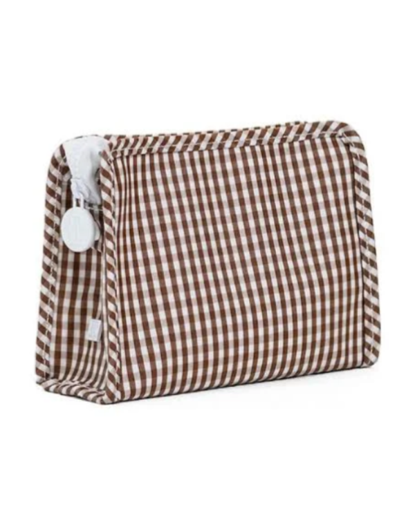 TRVL Small Roadie Zip Pouch--Coco Gingham