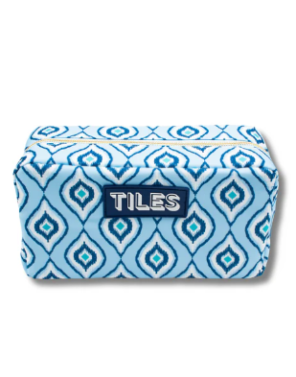 Mahjong Tile Bag-Ikat Blue