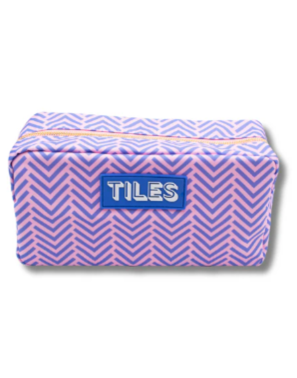 Mahjong Tile Bag-Pink/Purple Arrow