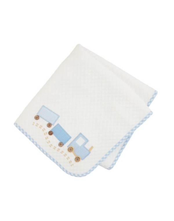 Mud Pie Train Quilted Blanket