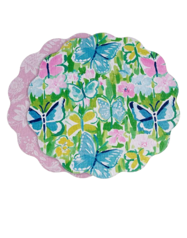 Vida Butterfly Flower Placemat