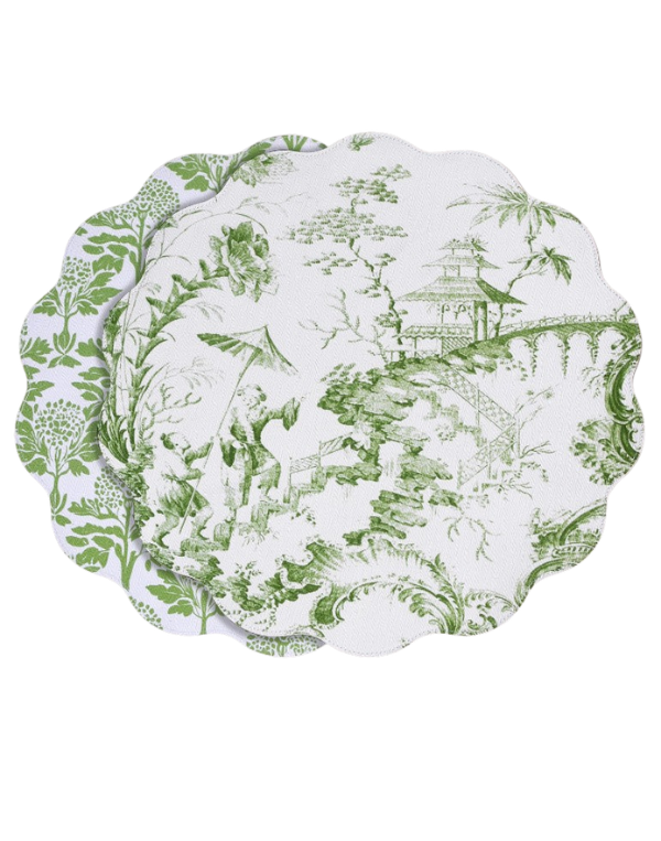 Vida Green Chinoiserie Placemat