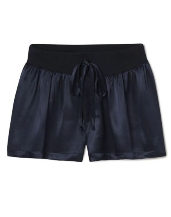 PJ Harlow Navy Mikel Satin Boxer Shorts
