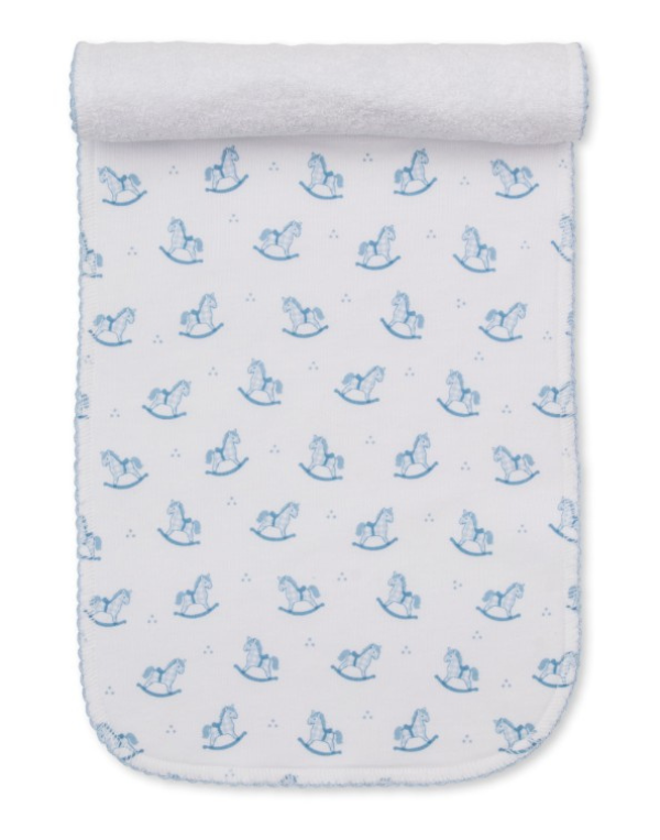 Gingham Rockers Burp Cloth