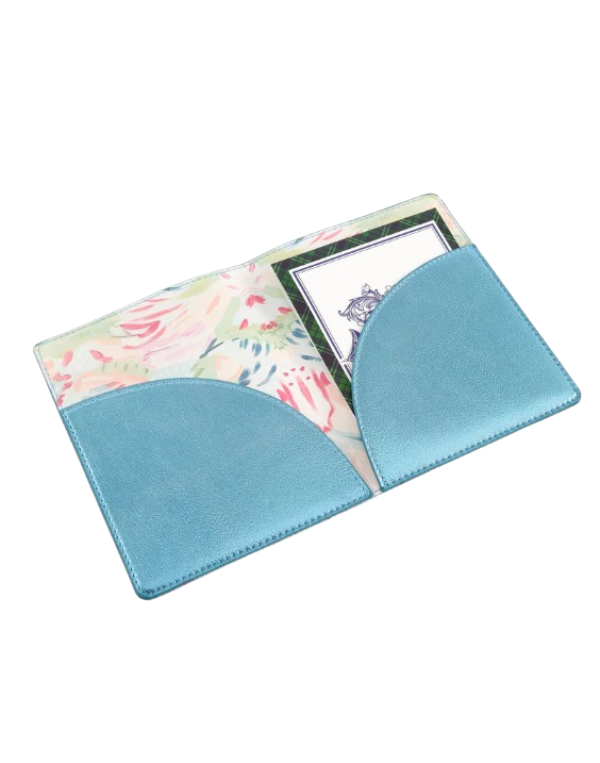 Metallic Light Blue Card Folio