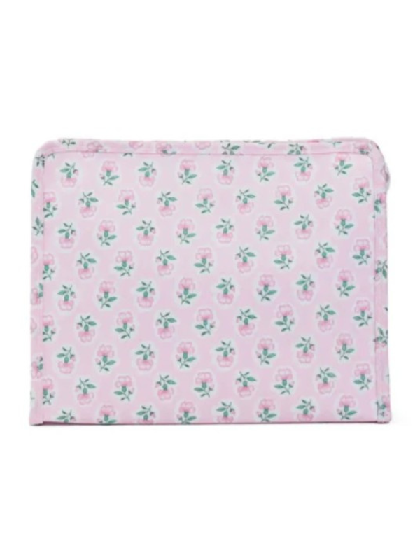 TRVL Small Roadie Zip Pouch-Peitite Fleur Pink