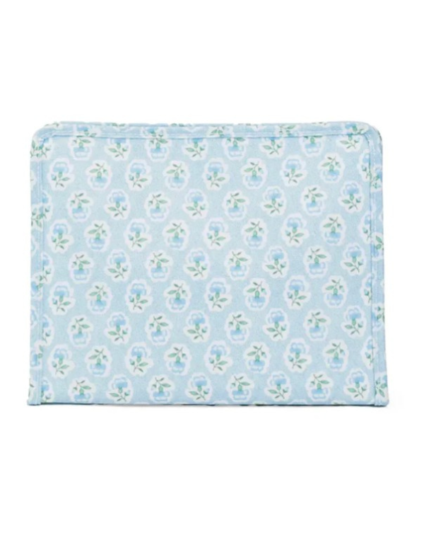TRVL Small Roadie Zip Pouch-Petite Fleur Blue