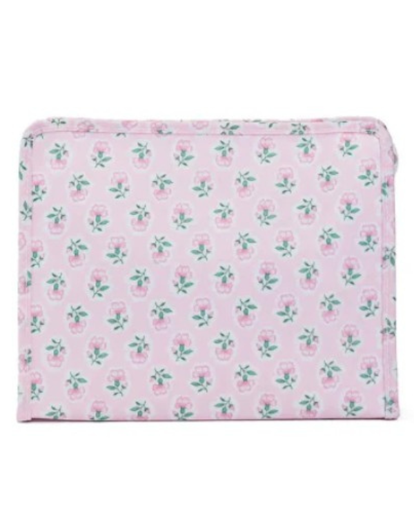 TRVL Medium Roadie Zip Pouch-Petite Fleur PInk