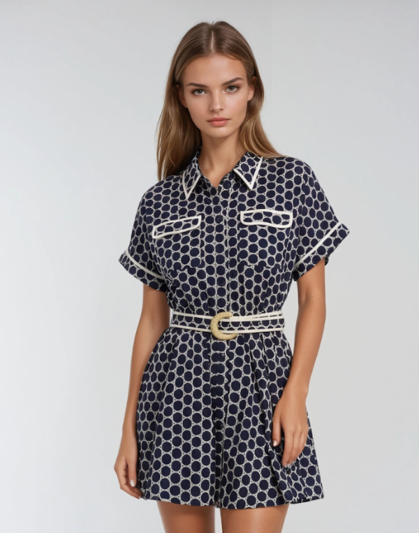 Marine Dot Dress