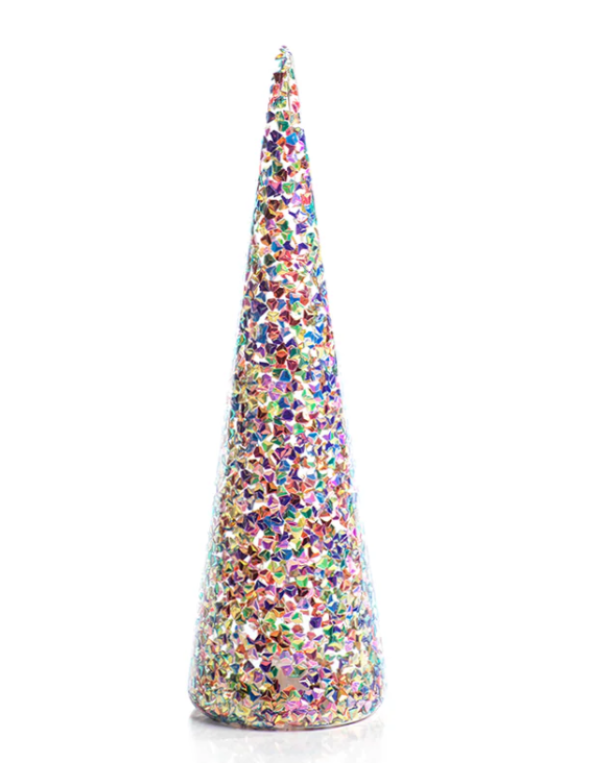 LED Multicolor Sequin Tree-11.75"