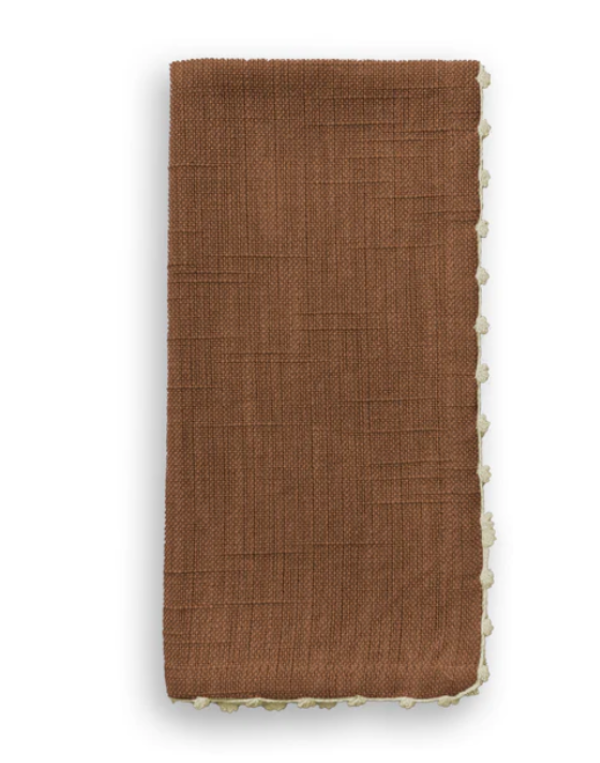 Knotted Edge Umber Cotton Napkins