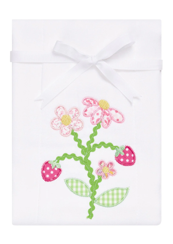 Strawberry Applique Burp Pad