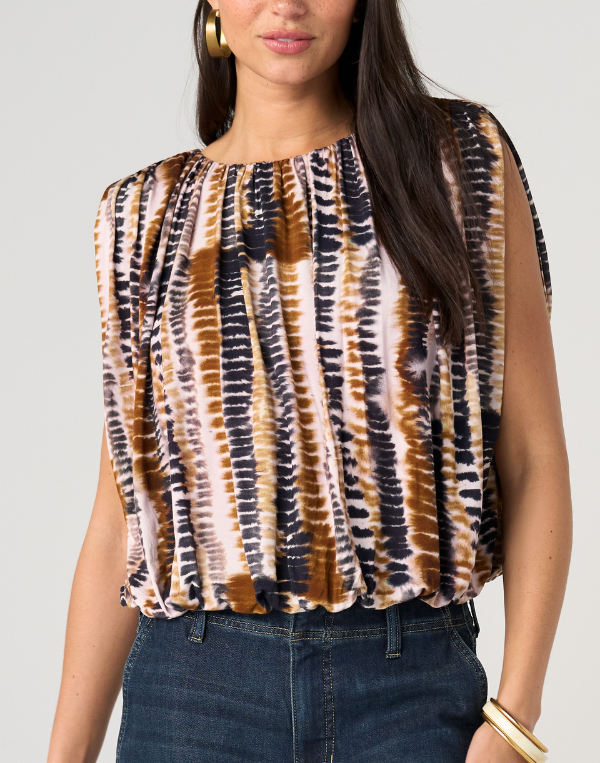 Draped Sleeveless Top