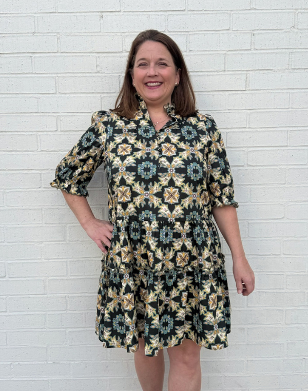 Trellis Ruffle Dress