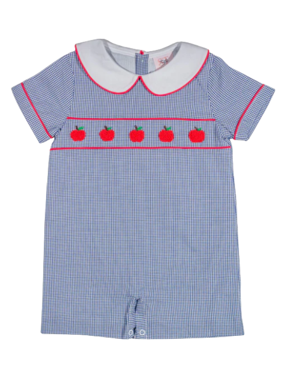 Navy Apple Romper