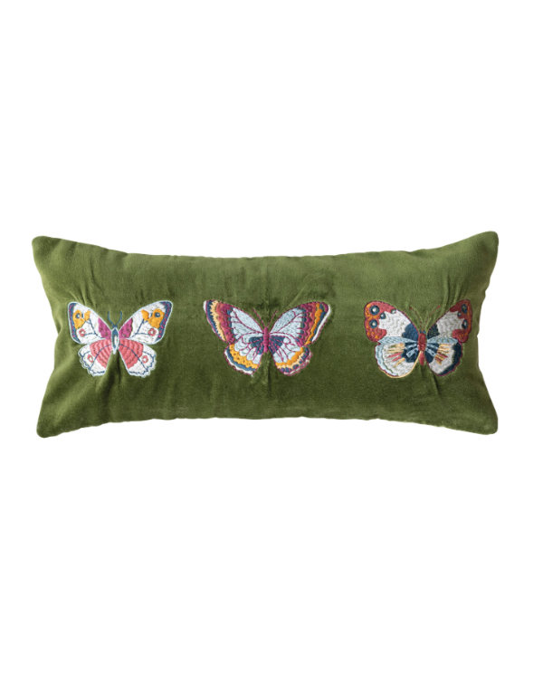 Velvet Butterflies Pillow