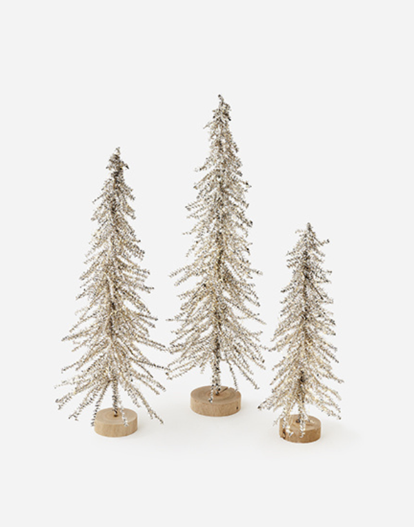 Silver Tinsel Tree - Assorted