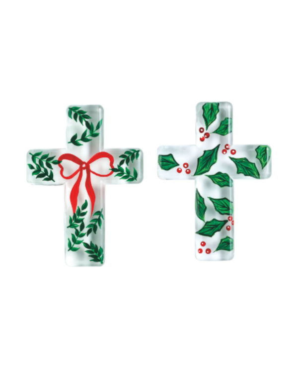 Christmas Glass Cross