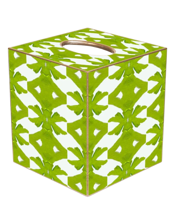 Green Palm Tissue Box Cover