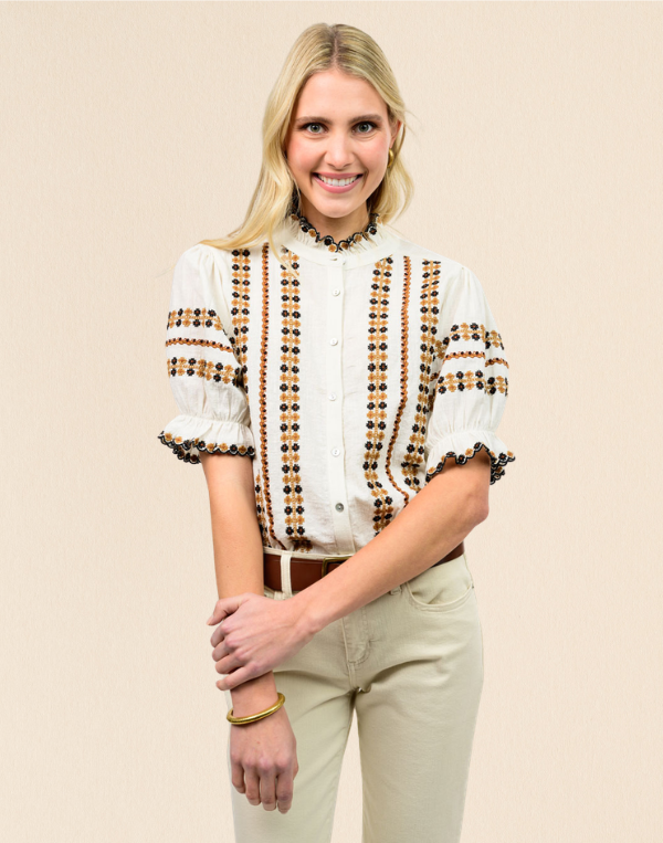Rows Of Embroid Blouse
