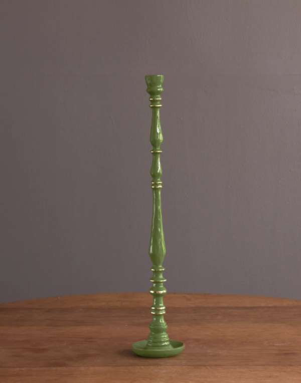 Beatriz Ball Large Candlestick Holder-Leaf Green