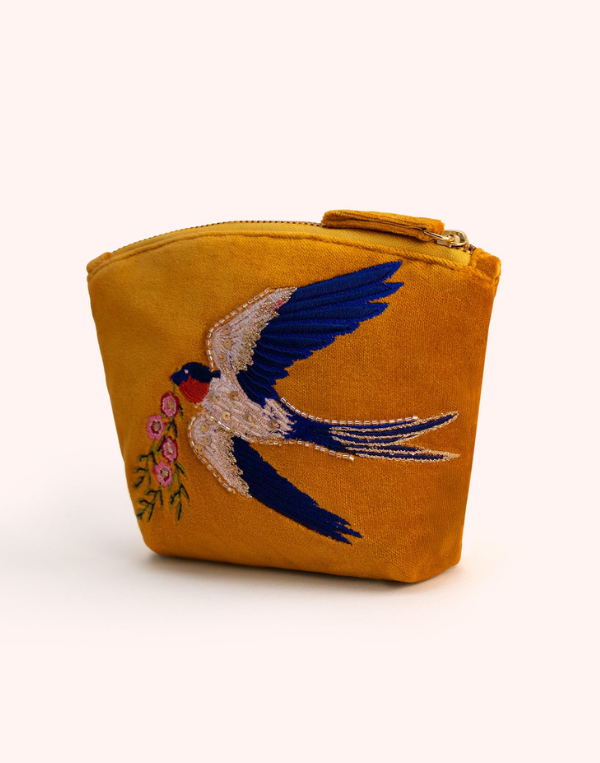 Swallow Velvet Mini Pouch