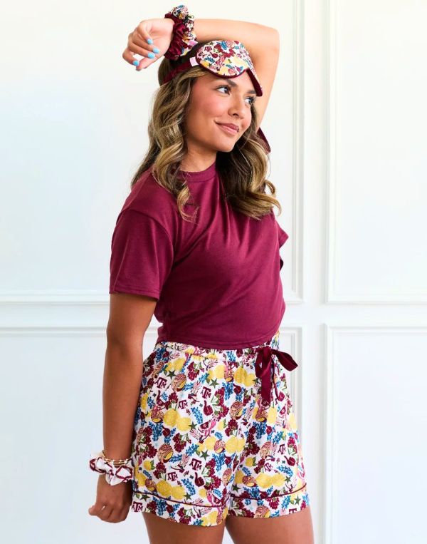 Saturday Silks Texas A&M Aggies Sleep Shortie