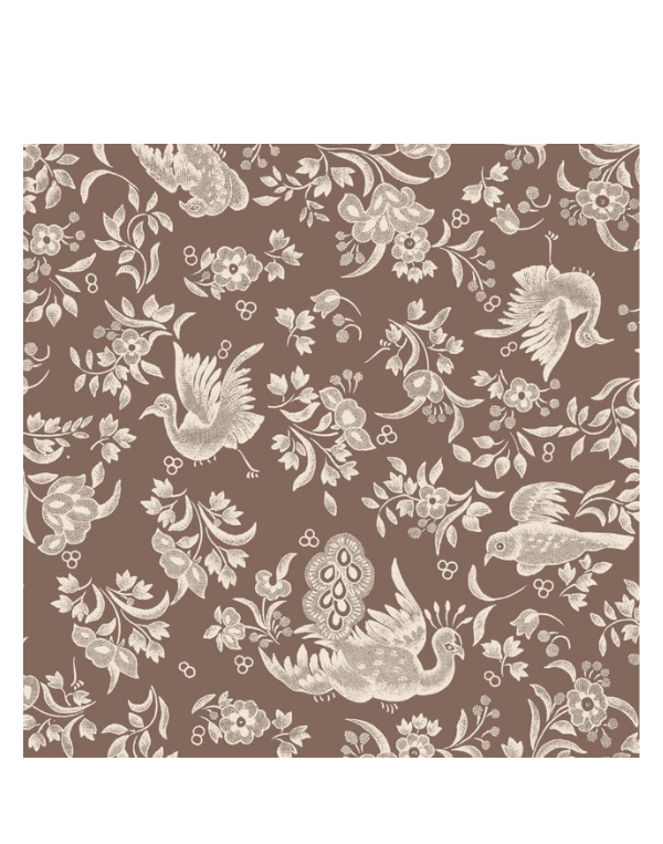 Brown Peacock Cocktail Napkin