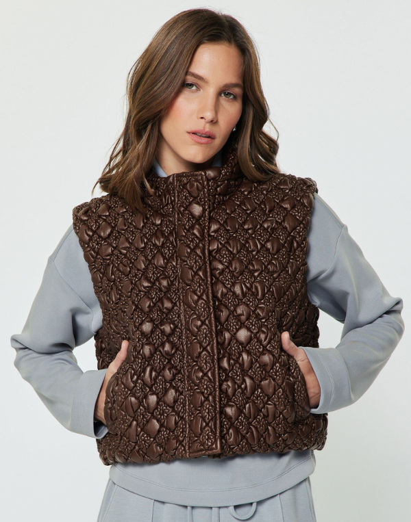 Cropped Quilted Vest