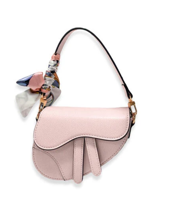 Mini Saddle Purse With Scarf
