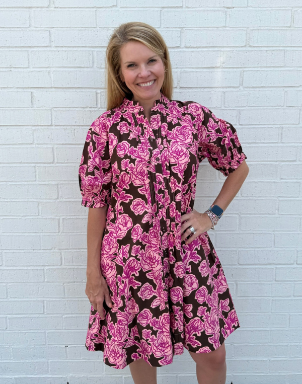 Rose Pintuck Dress
