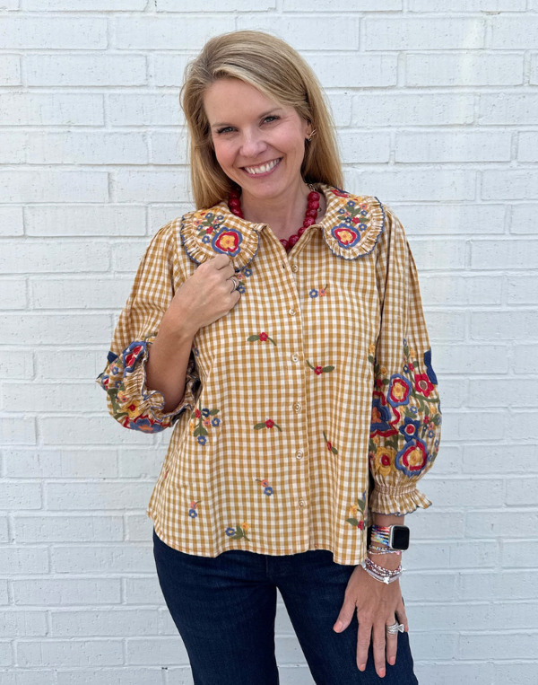 Garden Checkered Blouse