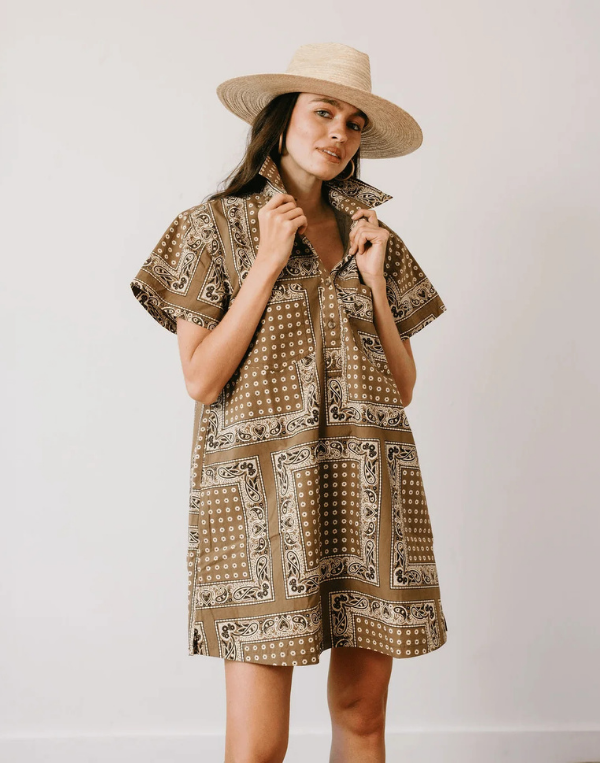 Olive Bandana Dress
