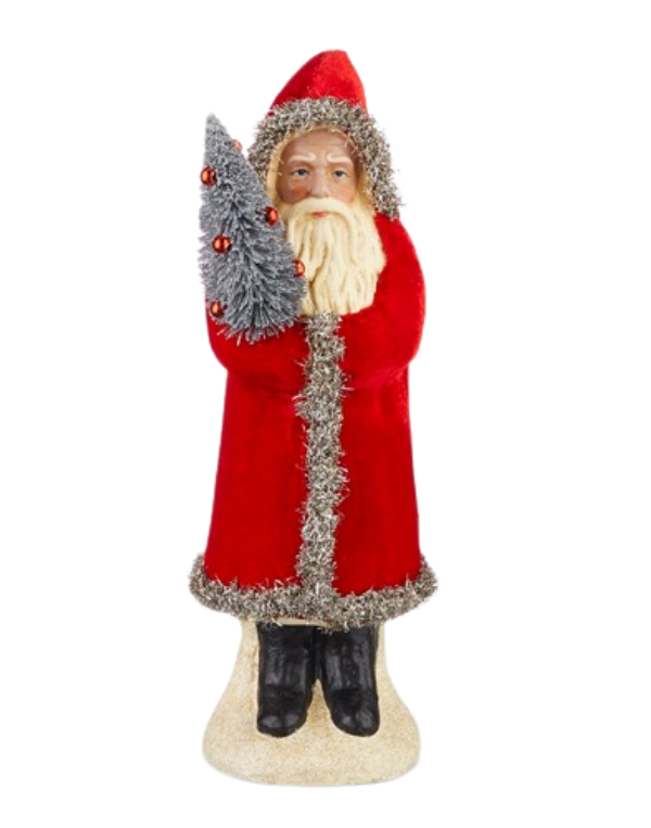 12" Red Velvet Santa