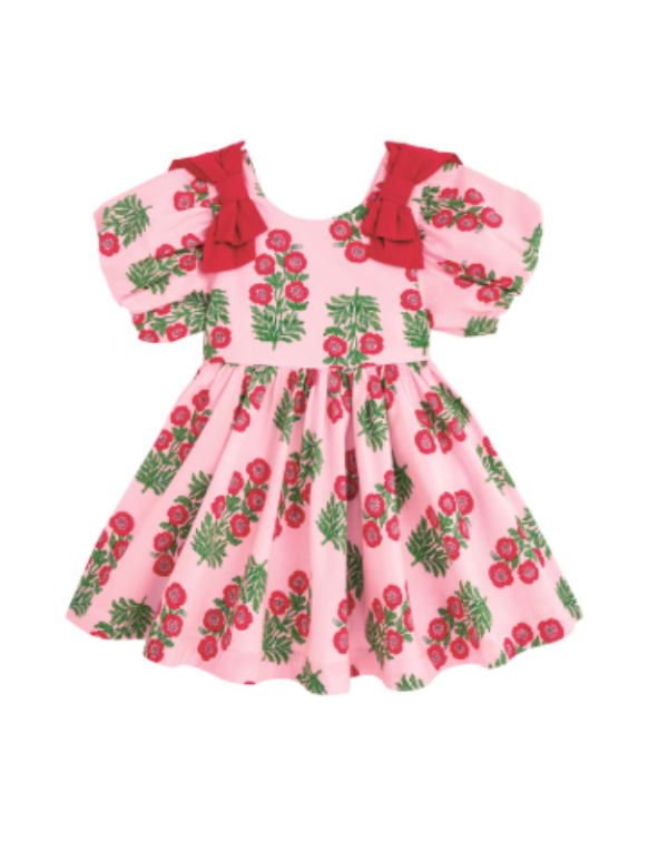 Christmas Block Bow Dress