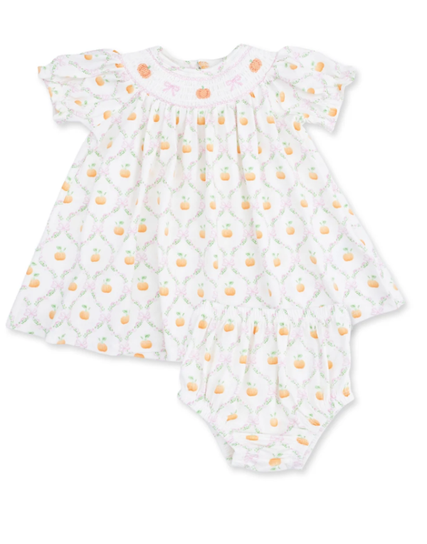 Pretty Pumpkin Bishop Dress With Bloomer